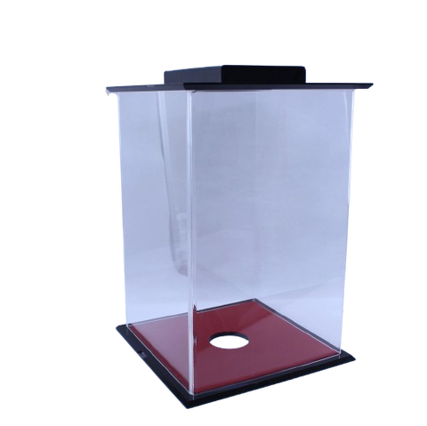 Hộp mica Enter BOX203 40x40x60cm mica dày 5mm, đế đen 10mm, đèn led-SM