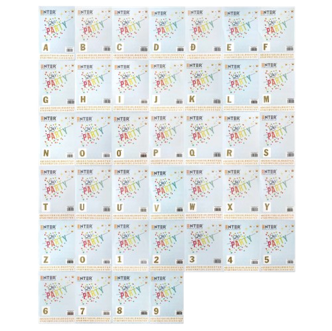 Chữ số 20cm vàng-SM