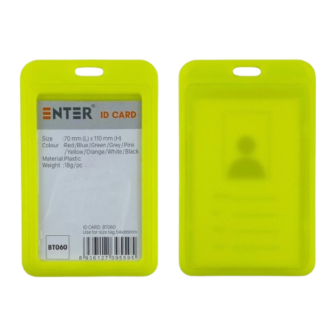 Bảng tên Enter BT060 5.4x8.6cm 1 mặt đứng x.lá nhạt-SM