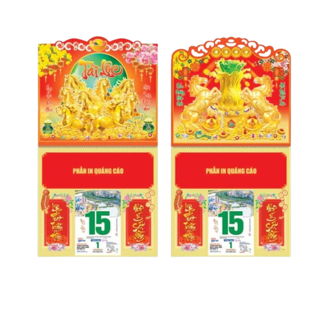 Bìa lịch LXG gắn bloc NB217/218/219/220/221(37x70) 2026-NB