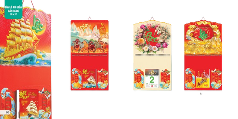 Bìa lịch lò xo giữa AH37/38/39/40/41/42/43/44/45/46/47(35x37) 2026-AH