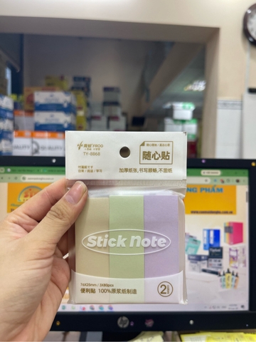 Notes 3x3 TY-8868 3 cột màu pastel