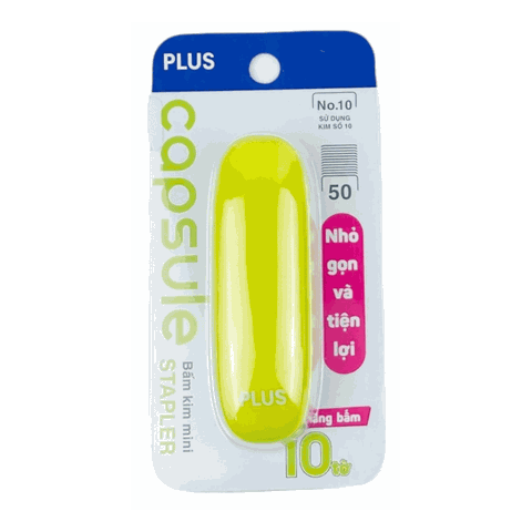 Bấm kim mini Plus 210-V017 x.lá-HV