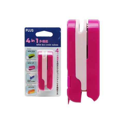 Bấm Plus đa chức năng 4in1 210-V010 hồng-HV