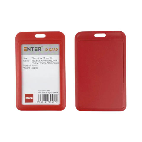 Bảng tên Enter BT060 5.4x8.6cm 1 mặt đứng đỏ-SM