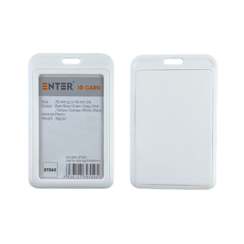 Bảng tên Enter BT060 5.4x8.6cm 1 mặt đứng trắng-SM