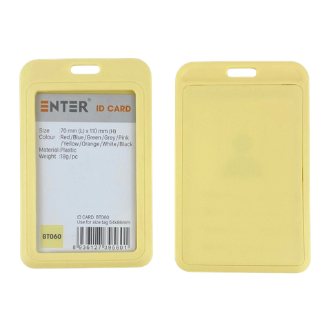 Bảng tên Enter BT060 5.4x8.6cm 1 mặt đứng vàng-SM