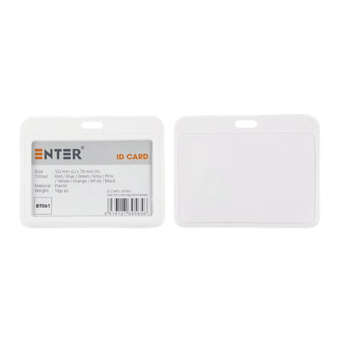 Bảng tên Enter BT061 5.4x8.6cm 1 mặt ngang trắng-SM