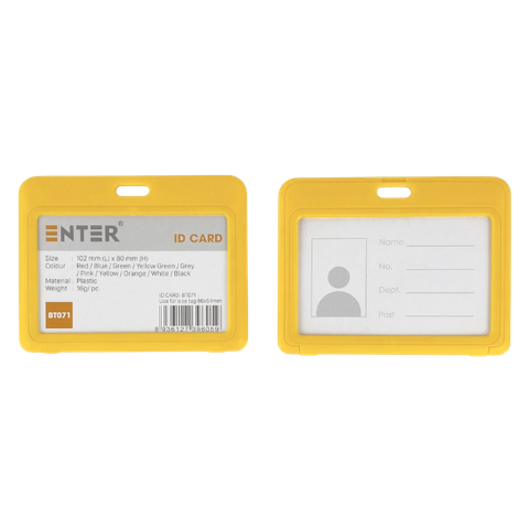 Bảng tên Enter BT071 54x86mm 2 mặt ngang cam-SM