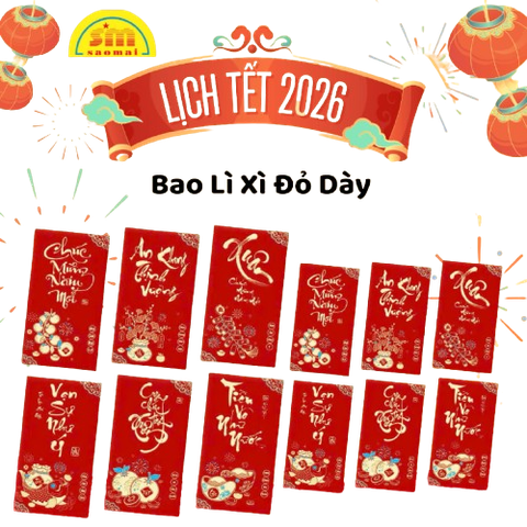 Bao lì xì đỏ dày 6974/6976-HQ