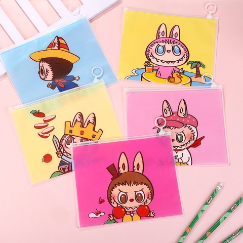 Bìa Zip A5 hoạ tiết hoạt hình dễ thương TL03/TL04/TL05-LZM