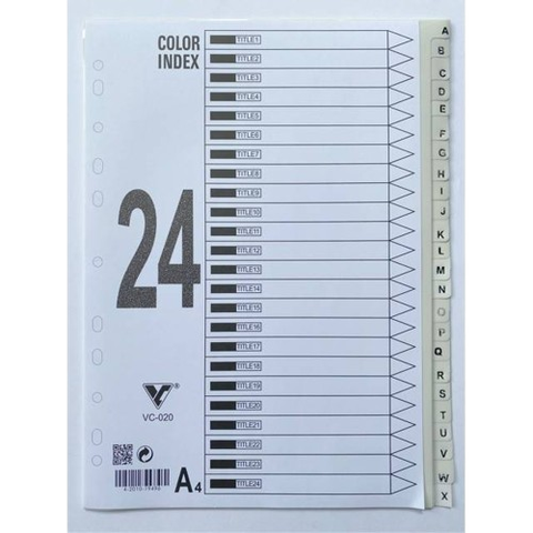 Phân trang nhựa 24 chữ VC-020-AĐ