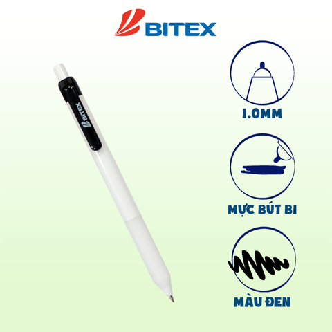 Bút bi Bitex B18 đen-BT