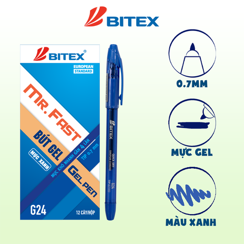 Bút nước Bitex G24 xanh-BT