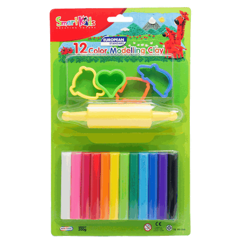 Đất nặn SmartKids 12 màu thường SK-BL12M5R