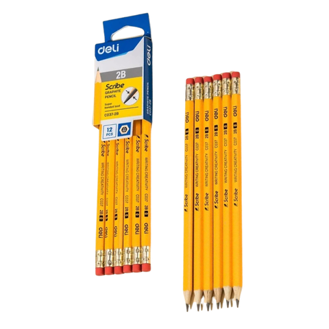 Bút chì Deli 2B  C037 gôm-LA
