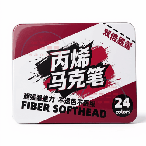 Bút lông Acrylic đầu cọ mềm 24 màu-GA