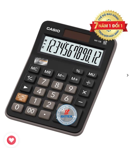 Máy tính Casio MX-12B-BK đen-BT/T