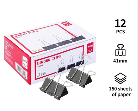 Kẹp bướm đen 41 Deli 38562 - LA