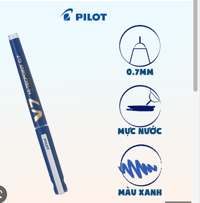 Bút nước Pilot Hi-Tech V7 Cartridge System xanh-BT