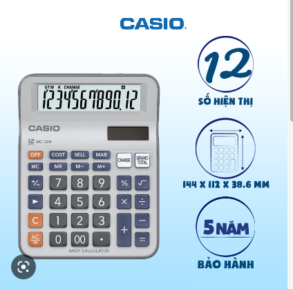 Máy tính Casio MC12M-BT