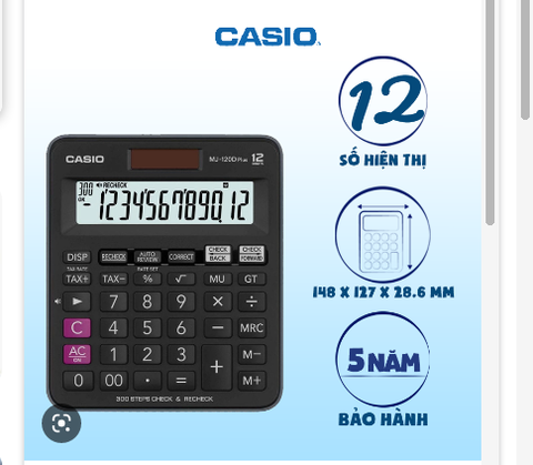 Máy tính Casio MJ-120D Plus BK-BT