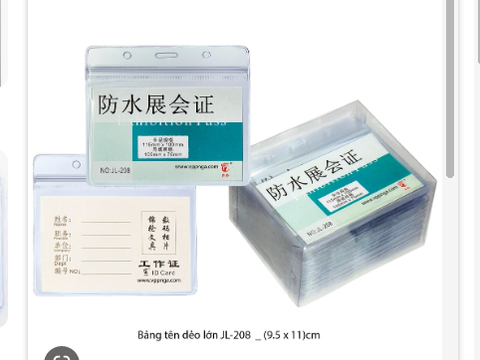 Bảng tên dẻo 208 ngang-KTN/HP/HV