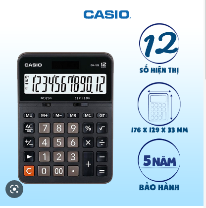 Máy tính Casio DX-12B-BK-BT