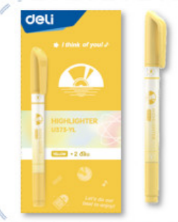 Dạ quang Deli U373-YL vàng-LA