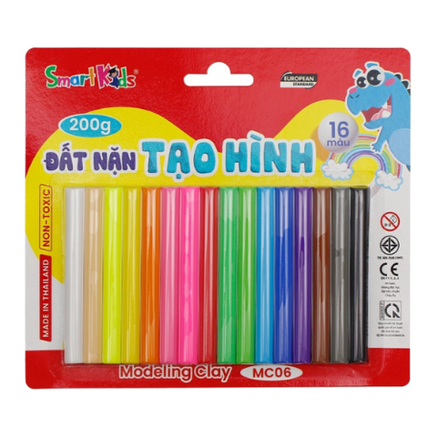 Đất nặn SmartKids 16 màu MC06(200g)-BT