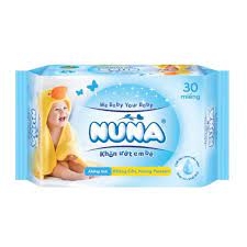 Khăn ướt Baby Nuna 30tờ không mùi-YH