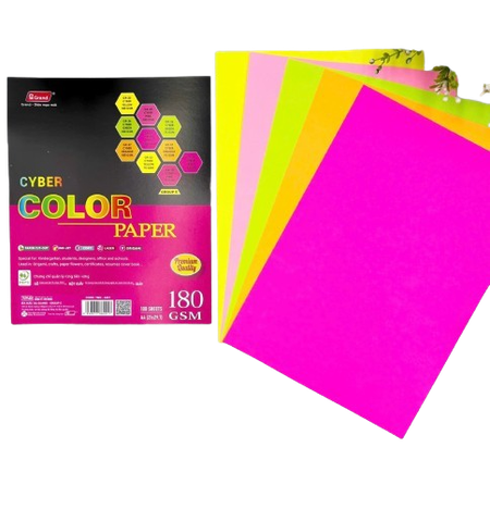 Bìa A4 Pgrand dạ quang 100 tờ 180 gsm TMG 8401-KP