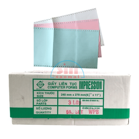 Giấy In Liên Tục Liên Sơn 3 Liên Không Chia 240x279mm