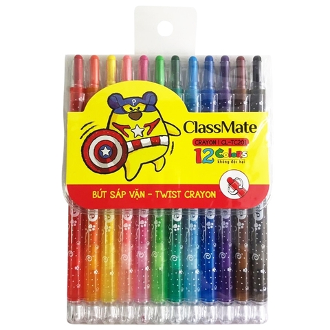Sáp vặn ClassMate 12 màu CL-TC201-TK