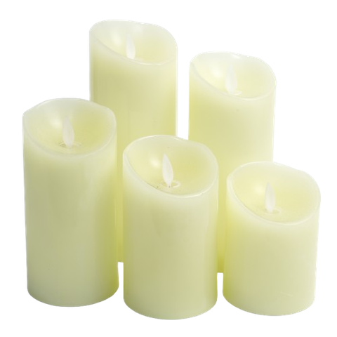 Nến pin 5.3x17cm trắng trơn-KTN