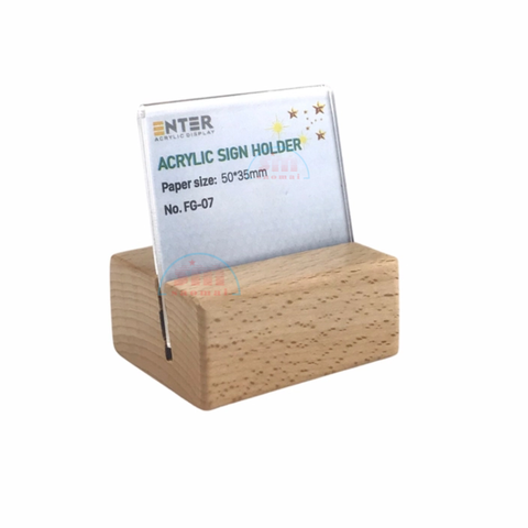 Kệ 1 mặt mica đế gỗ FG-07 50mmx35mm-SM