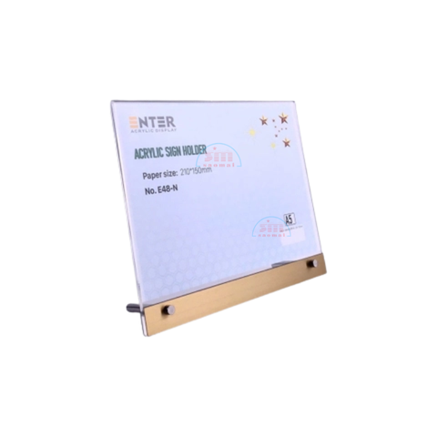Kệ mica 1 mặt Enter E48-N 210x150mm liên kết bulon A5 ngang-SM