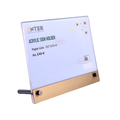 Kệ mica 1 mặt Enter E49-N 150x100mm liên kết bulon A6 ngang-SM