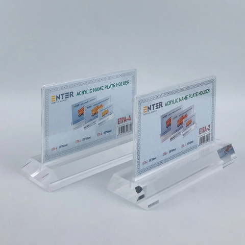 Kệ mica 2 mặt Enter E17A-2 15x8.5cm đế 17x5.5cm dày 20mm vát 2 cạnh(10)-SM