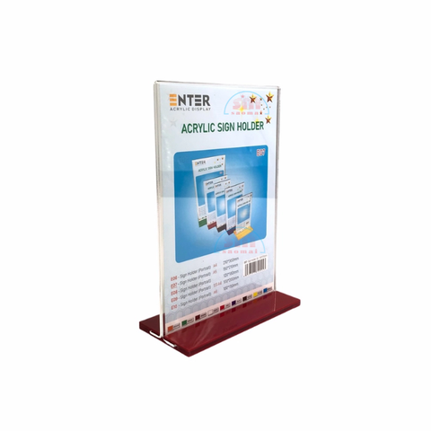 Kệ mica 2 mặt A5 đứng đế lùa E07-SM