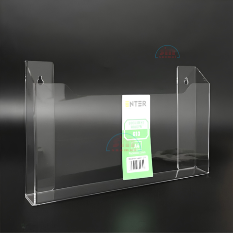 Kệ mica nhiều giấy treo tường Enter A4 C13 31X18cm ngang hông 25mm-SM
