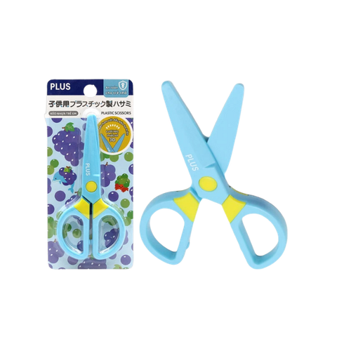 Kéo học sinh Plus lưỡi nhựa 200-V023 xanh dương - HV