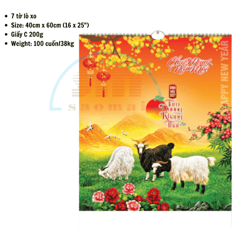 Lịch lò xo 7 tờ 2027-NB