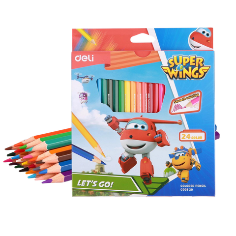 Chì 24 màu Deli C126-24 có gôm-LA