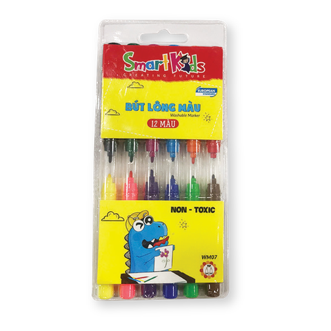 Bút lông Smartkids 12 màu WM07 (rửa được)-BT