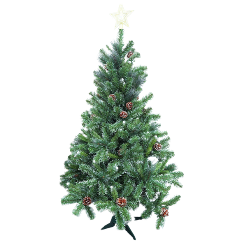 Noel-Cây thông 1,2m 3LLQC-4PC 3 loại lá gắn trái thông-CC