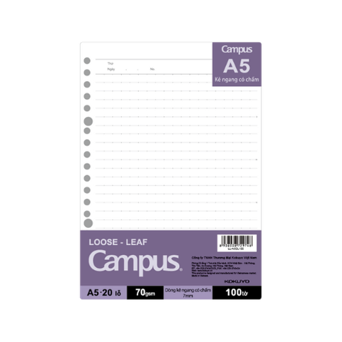 Ruột sổ còng Campus A5 LL-A5DL100 (100 tờ)-208