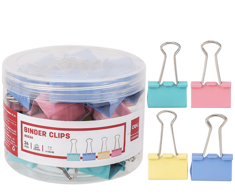 Kẹp bướm màu 32mm Deli 8553-LA