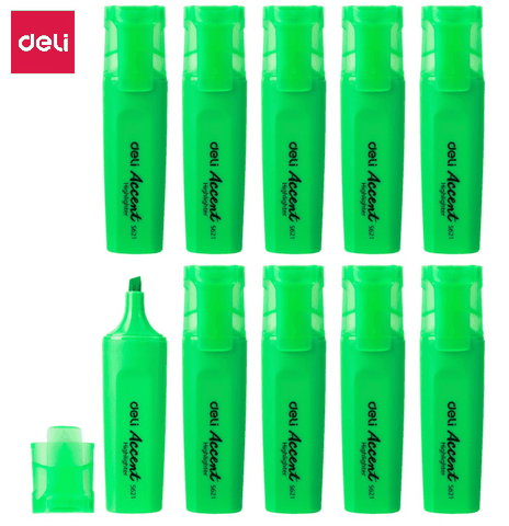 Dạ quang Deli S621 xanh lá