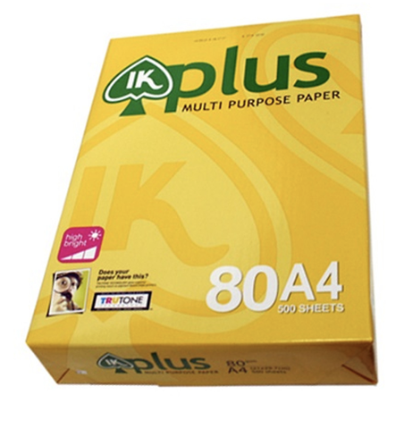 Giấy A4 80gsm IK-Plus vàng
